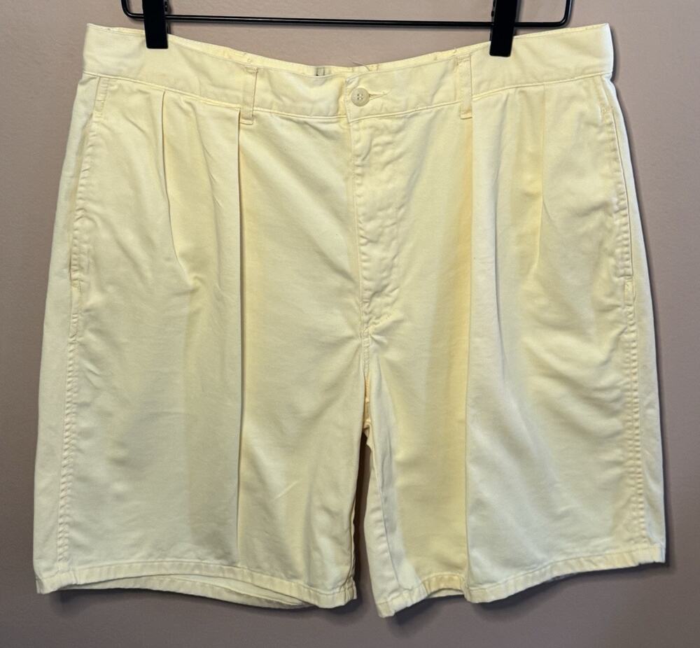 Ralph Lauren Polo Golf Yellow Pleated Classic Golf Shorts 35